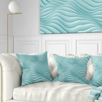 Designart Fractal Rippled Blue 3d Waves - savremeni jastuk za bacanje - 18x18
