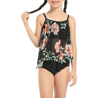 Žene plivaju bikini odijelo bez rukava bez ramena Plivanje cvjetni prsluk kratke hlače ljetni bazen odijelo