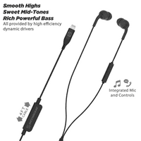 Slušalice scosche u ušima, crna, IDR300L