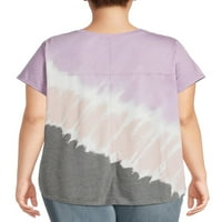 Terra & Sky ženska majica sa košuljom Plus veličine, 2 pakovanja