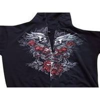 Stoljetnice Zip up dukseri Y2K Vintage grafički šumska jakna s kapuljačom Grunge bairycore kaputi Harajuku Streetwear crna m