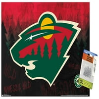 Minnesota Wild - Logotip zidni poster sa push igle, 14.725 22.375