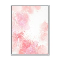 Dizajnerska apstraktna prskanja ružičaste cvijeće Moderna uokvirena platna zidna umjetnička ispisa