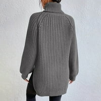 absuyy modni džemperi za žene Baggy New Fashion Savings - lagani jednobojni dugi rukavi Turtleneck pleteni