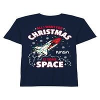 Muška Nasa Božićna i svemirska sezonska praznična grafička majica