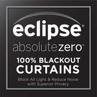 Eclipse Nora čvrsta apsolutna nula Blackout Stchout Džepna ploča za zavjese, siva, 63