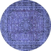 Ahgly Stroj za upotrebu u zatvorenom okruglom perzijskim plavim tradicionalnim prostirkama, 4 '