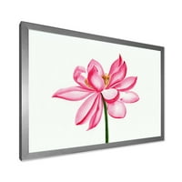 DESIMANT Drevni detalj ružičasti lotosov tradicionalni uokvireni umjetnički otisak