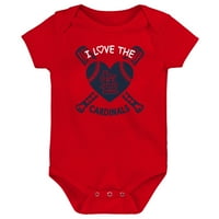 Dojenčad Crvena mornarica Pink St. Louis Cardinals Baseball Baby BodySit set