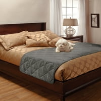 Prijatelji za kućne ljubimce za vaš dom 1-dijelni Fau Suede Full Queen Bed Protector, prirodni