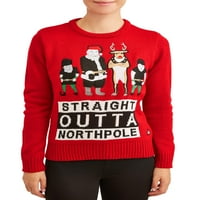 American Stitch ženski ravno van sjeveropole ružni božićni džemper