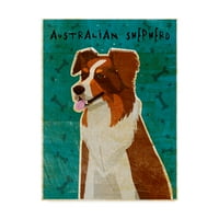Zaštitni znak likovne umjetnosti 'australijski ovčar crveno' platno umjetnost Johna W. Golden