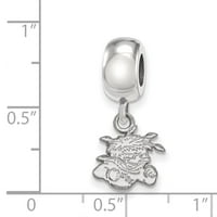 Čvrsta srebrna srebrna zvanična Wichita State University Extra Mali Danle perle Mali šarm sitni privjesak