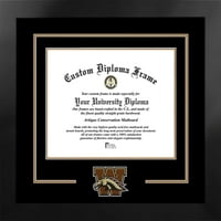 Univerzitet zapadnih Michigana 14W 11h Duh diploma Manhattan Crni okvir sa Bonus Campusom Lithograf