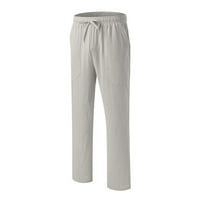 Sive Kargo Pantalone Za Muškarce Muške Proljeće I Ljeto Pantalone Casual Sve Jednobojne Boje Pamučno Platno