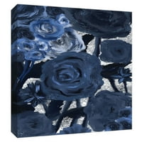 Plave ruže 16 20 farbanje platna Art Print