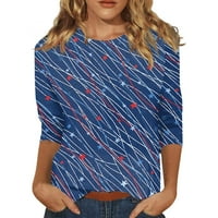 Majice za žene za žene Ispis grafičkih magistrala Bluze casual plus veličina osnovnih vrhova Dan pulover