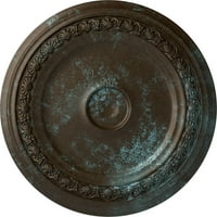 1 8 od 1 2 P Carlsbad stropni medaljon, ručno obojena bronzano plava Patina
