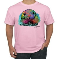 Wild Bobby, šarena neonska pečat ljubitelj životinja Muška grafička majica, svijetlo roze, 5XL
