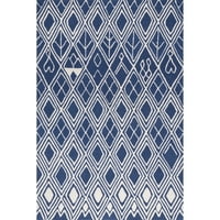 nuLOOM Della ručno Čupava vuna Marokanski dijamanti prostirka, 5 '8', plava