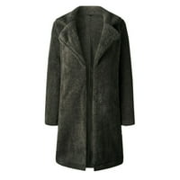 Jakne od ženskih kaputa, casual solid fau plišana topla jakna