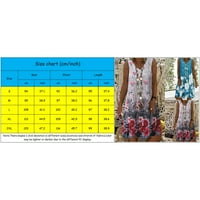 Ljetne Haljine Za Žene Plus Size V Izrez S Cvjetnim Printom A-Line Ljetne Maxi Haljine Za Žene