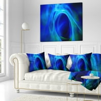 Designart zaokružena plava psihodelična tekstura - apstraktni jastuk za bacanje - 12x20