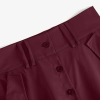Ženske Maxi suknje visokog struka za žene suknje do poda sa džepovima na dugmad prednja elegantna podeljena