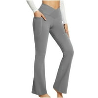 knqrhpse pantalone za žene široke pantalone za žene Hot Style proširene fitnes pantalone za jogu široke