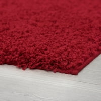 Prelazni prostor tepih Shag debeli čvrsta crvena dnevna soba lako za čišćenje