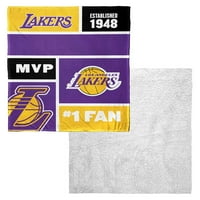 Los Angeles Lakers NBA Colorblock Personalizirani svileni touch Sherpa bacanje