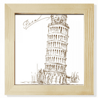 Naginjeni toranj PISA Italija Pisa Square Frame Frame Frame Wall StolPop displej