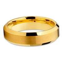 Njegov i njezin i -tungsten vjenčanik - žuto zlato volfram prsten - žuti zlatni prsten