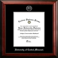 Univerzitetski centralni Missouri 8,5W 11h srebrni reljefni okvir za diplomu
