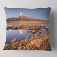 Designart Sajama Nacionalni Park Bolivija - pejzažni štampani jastuk - 16x16