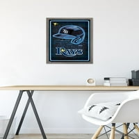 Tampa Bay Rays-Neonski Zidni Poster Za Kacigu, 14.725 22.375 Uokviren