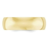 Finest zlato 10k žuto zlato Standard Comfort Fit Band - Veličina 8