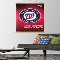 Washington Nationals - Logo Zidni poster sa drvenim magnetskim okvirom, 22.375 34