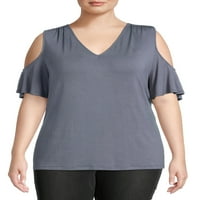 Terra & Sky ženska majica hladnih ramena Plus veličine