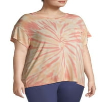 Tru Self ženska majica sa kratkim rukavima za spuštanje ramena Plus Size
