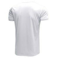Sportska majica za muškarce Atletic Fit Solid Boja kratkih rukava okrugli vrat Tee majice Ležerne prilike