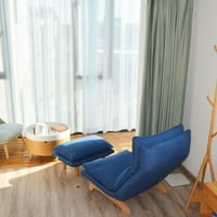 AUKFA Podna stolica s Ottaman, lazy sofa balkon stolica za slobodno vrijeme, Spavaća soba kauč na razvlačenje, sklopiva stolica za skidanje slobodnog sofa, funkcionalna stolica, tamno plava