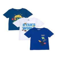 Ryan's World Boys grafičke majice sa kratkim rukavima, veličine 4-8