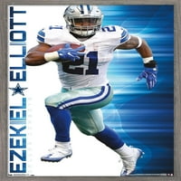 Dallas Cowboys - Ezekiel Elliott Zidni poster, 14.725 22.375