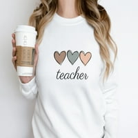 Učiteljska dukserica, poklon za učenje, slatka nastavna dukserica, nastavna košulja, Boho Učiteljski džemper