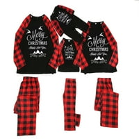 Božić Porodica Podudaranje Pidžame Setovi Crveni Karirani Pjs Set Tata Mama Djeca Odjeća Za Spavanje