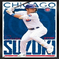 Chicago Cubs - Seiya Suzuki zidni poster, 14.725 22.375 Uramljeno