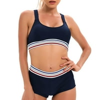 Tržni upravljački kupaći kostimi za žene Modni Webbing Back-Leinless Obični kut Sportski Split kupaći kostim
