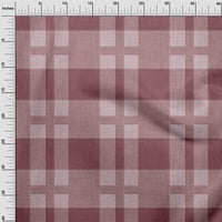 oneOone Cotton Cambric Pink Fabric check quilting Supplies Print Sewing Fabric by the Yard Wide
