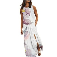 Haljine za žene ženske ljetne Casual kratke rukave okruglog vrata suknja u boji gradijent Print haljina